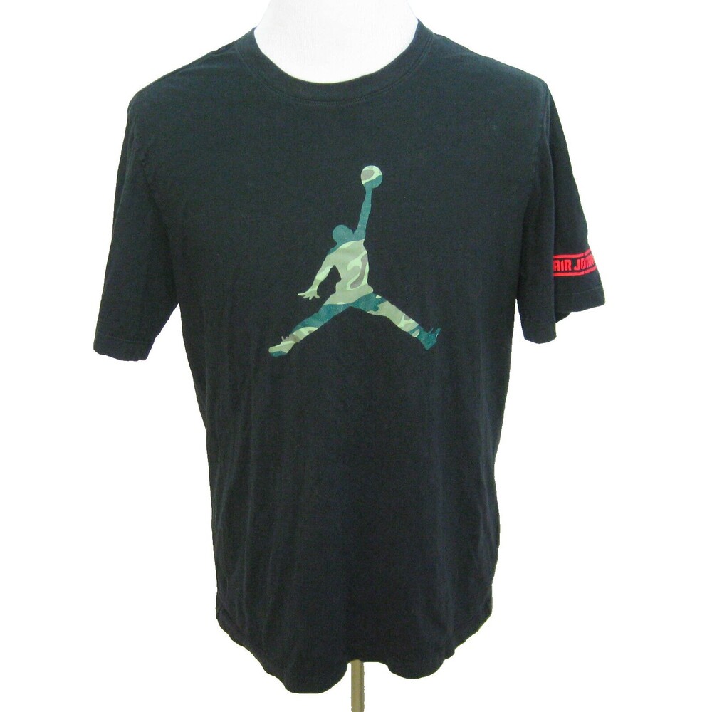 AIR JORDAN Men's (Size Large) Black Short Sleeve Jumpman Logo Graphic T-Shirt
